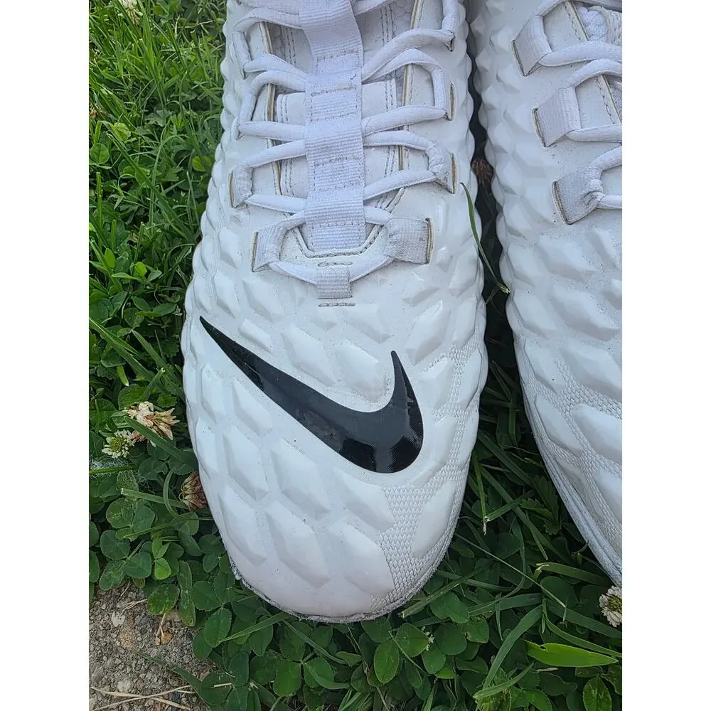 Nike Force Savage Elite Football Cleats White Black Size 17